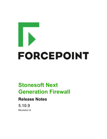 Stonesoft Next Generation Firewall Release Notes - Websense