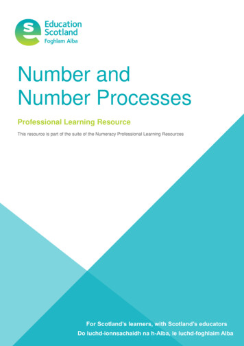 Number And Number Processes - Education Scotland