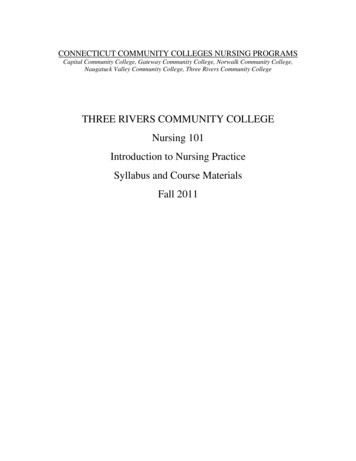 THREE RIVERS COMMUNITY COLLEGE Nursing 101 Introduction To Nursing .
