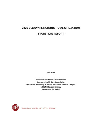 2020 Delaware Nursing Home Utilization Statistical Report