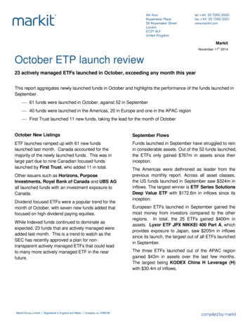 Th October ETP Launch Review - IHS Markit