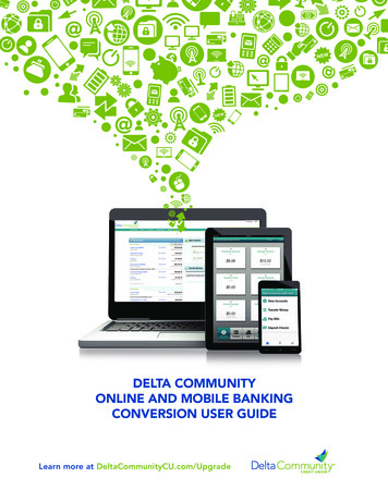 Online And Mobile Banking Conversion Guide - Delta Community Credit Union