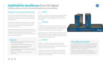 OpShield For Healthcare From GE Digital - General Electric