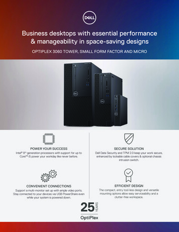 Business Desktops With Essential Performance & Manageability In . - Dell