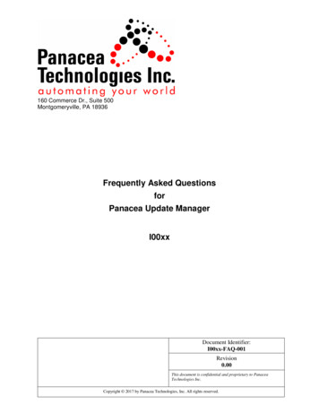 Frequently Asked Questions For Panacea Update Manager I00xx