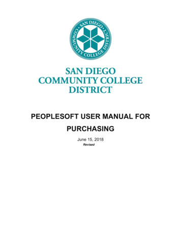 PEOPLESOFT USER MANUAL FOR PURCHASING - San Diego Community College .