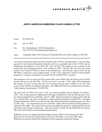 North American Numbering Plan Planning Letter