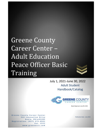Greene County Career Center - Adult Education Peace Officer Basic Training