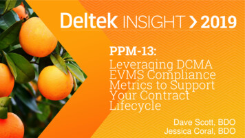 PPM-13: Leveraging DCMA EVMS Compliance Metrics To Support . - Microsoft