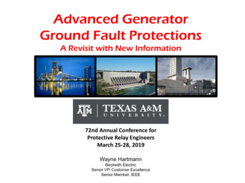 Advanced Generator Ground Fault Protections