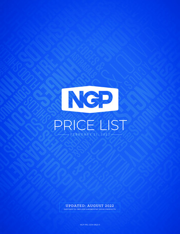 Price List - Ngp