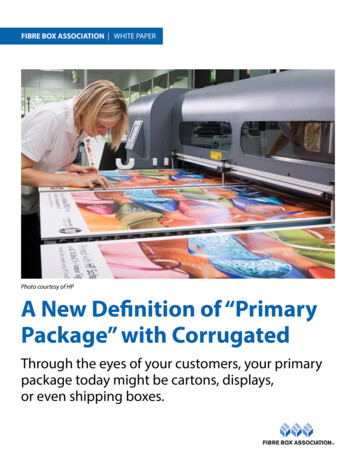 A New De Nition Of Primary Package With Corrugated