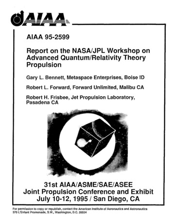 Report On The NASAIJPL Workshop On Advanced Quantum/Relativity Theory .
