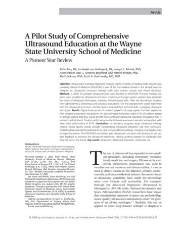 A Pilot Study Of Comprehensive Ultrasound Education At The Wayne State .