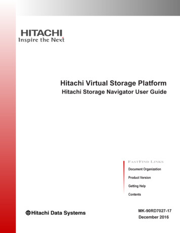 Hitachi Storage Navigator User Guide - Hitachi Vantara