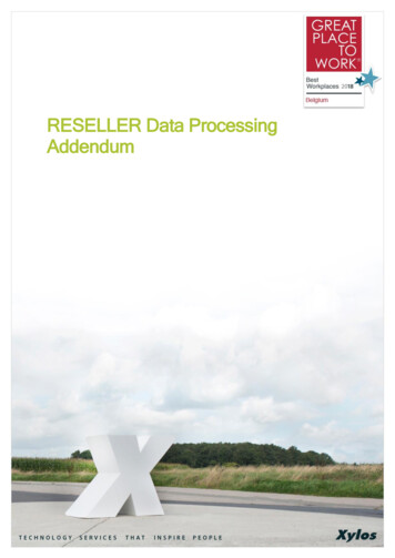 RESELLER Data Processing Addendum - Oase-office.eu