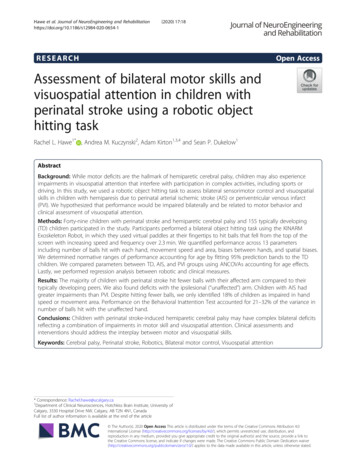 Assessment Of Bilateral Motor Skills And Visuospatial Attention In .