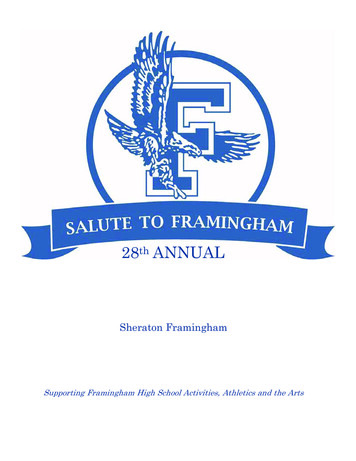 28th ANNUAL Sheraton Framingham - Framingham High School Foundation