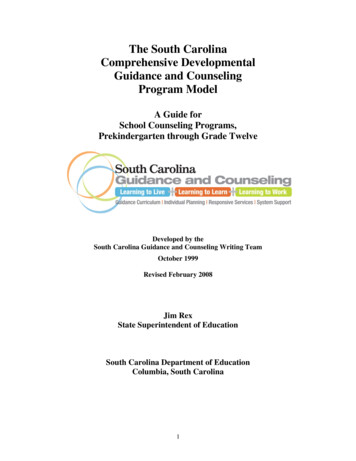 The South Carolina Comprehensive Developmental Guidance And Counseling .