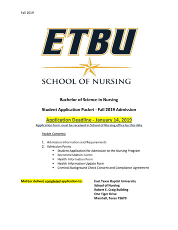 Application Deadline - January 14, 2019 - East Texas Baptist University