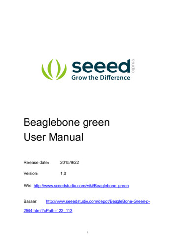 Beaglebone Green User Manual - Mouser Electronics
