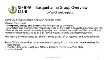 Susquehanna Group Overview - Sierra Club