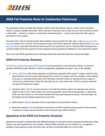 SM-1297 OSHA Fall Protection Rules For Construction Electricians
