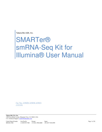 SMARTer SmRNA-Seq Kit For Illumina User Manual - Takara Bio