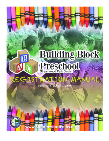 Building Block Preschool Parent Manual Table Of Contents