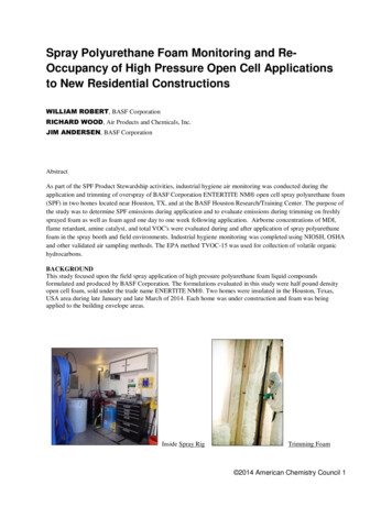 Spray Polyurethane Foam Monitoring And Re-Occupancy Of High Pressure .