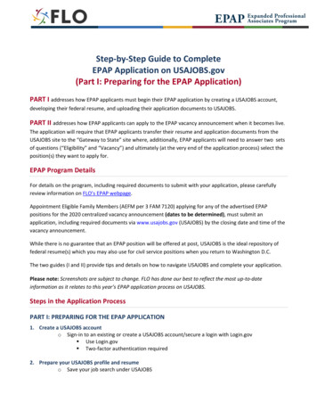 Step-by-Step Guide To Complete EPAP Application On USAJOBS.gov (Part I .