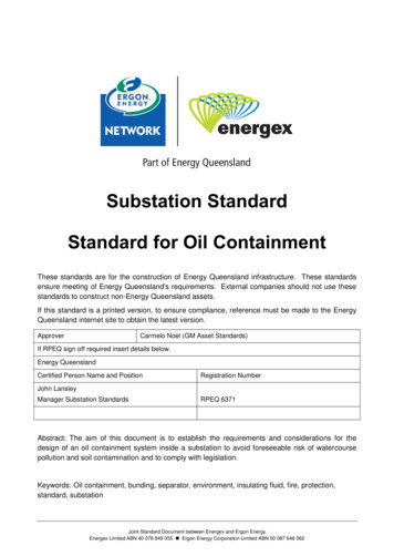 STNW3036 Standard For Oil Containment - Ergon Energy