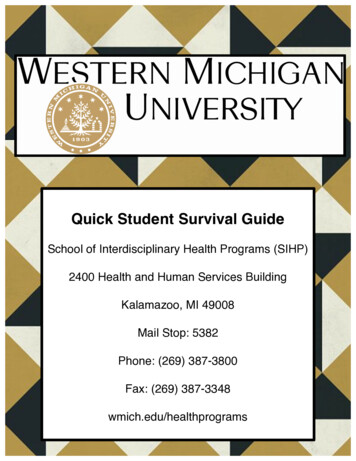 Quick Student Survival Guide - Western Michigan University