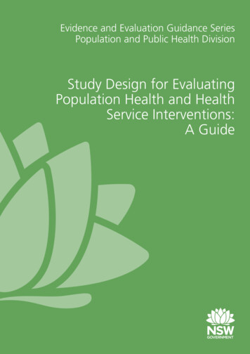Study Design Guide - NSW Health