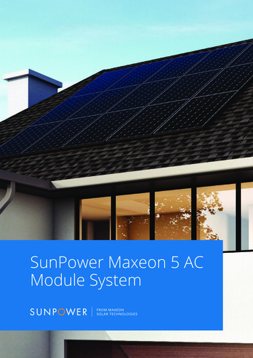 FROM MAXEON SOLAR TECHNOLOGIES - SunPower UK