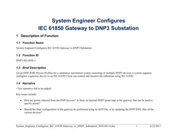 System Engineer Configures IEC 61850 Gateway To DNP3 Substation - EPRI