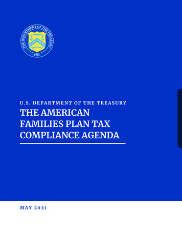 U.s. Department Of The Treasury The American Families Plan Tax .