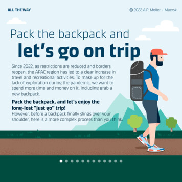 Pack The Backpack, And Let's Enjoy The Long-lost Just Go Trip!