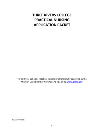 Three Rivers College Practical Nursing Application Packet
