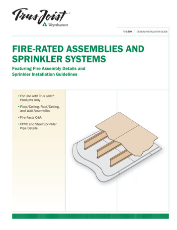 FIRE-RATED ASSEMBLIES AND SPRINKLER SYSTEMS - BuildSite
