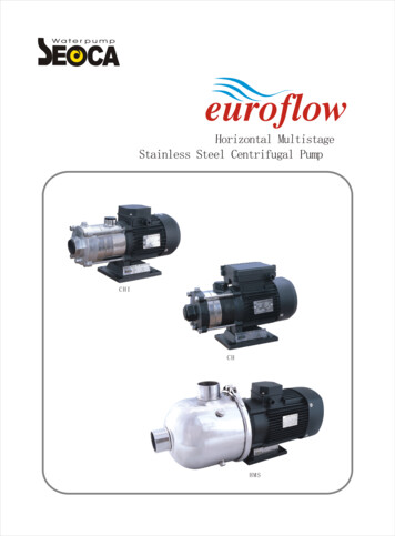 Horizontal Multistage Stainless Steel Centrifugal Pump
