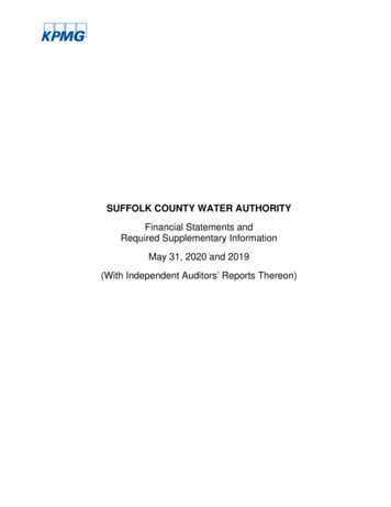 Suffolk County Water Authority - Scwa