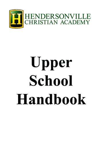 Upper School Handbook - Hca-tn.cmstemp 