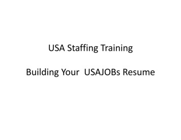 USAJOBs - Building Your Resume.ppt