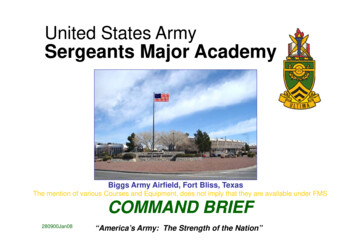 United States Army Sergeants Major Academy - AS-FAS