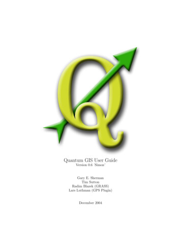 Quantum GIS User Guide - SourceForge