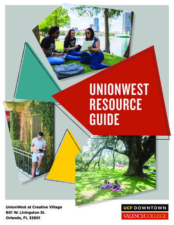 UNIONWEST RESOURCE GUIDE - University Of Central Florida