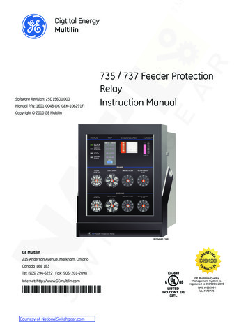 735 / 737 Feeder Protection Relay