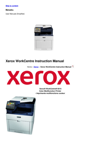 Xerox WorkCentre Instruction Manual - Manuals 