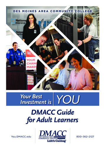 DMACC Guide For Adult Learners - Des Moines Area Community College